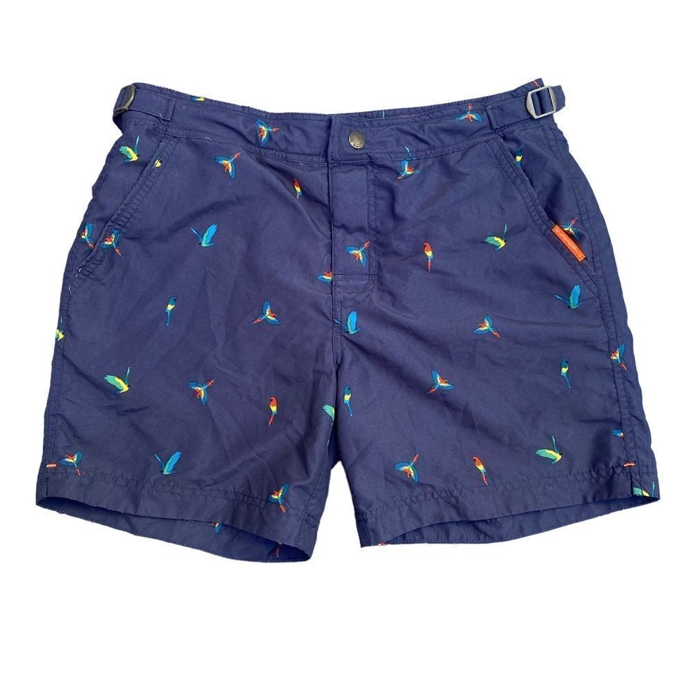 🦜 Superdry‎ Men’s Parrot Swim Shorts Sz S 💣 Tropic Thunder Vibes • Lined •